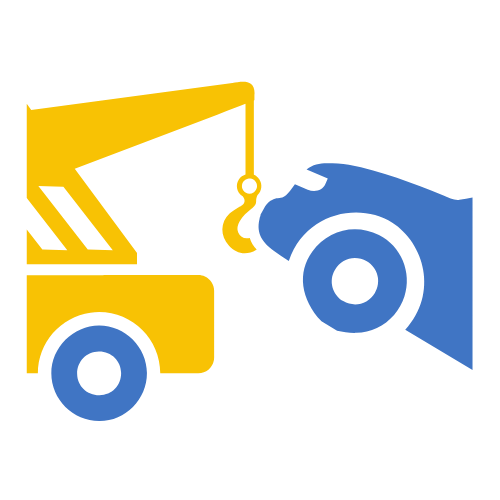 Car towing service vehicle