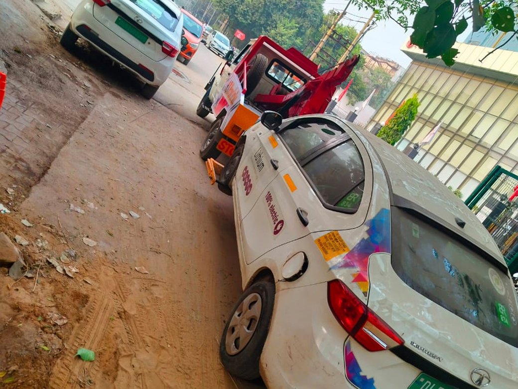 Car being towed by Manoj Car Towing Service